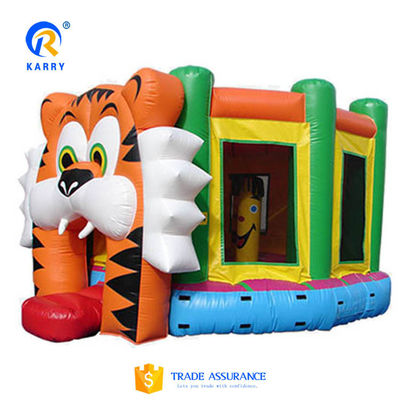 Castelo de cor personalizado Slide Combo Bouncy House inflável Castelo de tigre