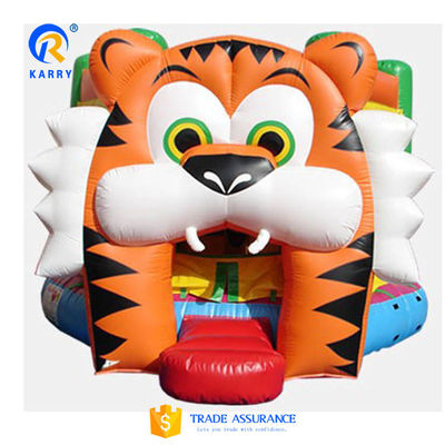 Castelo de cor personalizado Slide Combo Bouncy House inflável Castelo de tigre