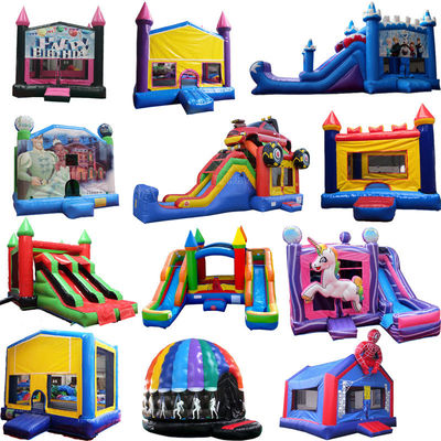 Personalizado personagem de desenho animado duplo exterior congelado Slide inflável para crianças festa