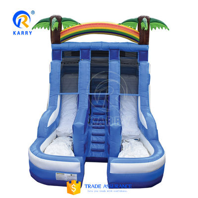 Deslizamento de água tropical comercial inflável com piscina A melhor experiência divertida