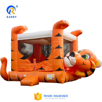 PORTABLE Naughty Tiger Bounce House Castelo de salto inflável com escorrega de piscina de água