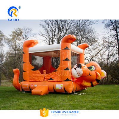 PORTABLE Naughty Tiger Bounce House Castelo de salto inflável com escorrega de piscina de água