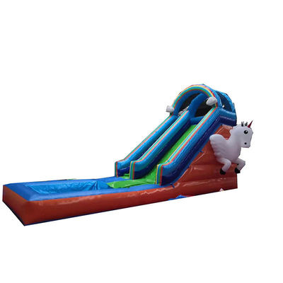Slide de piscina de água para crianças com sopro de ar padrão CE e Unicorn Excitement