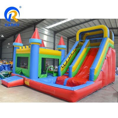 Slide de castelo inflável combo de PVC grande slide de casa de salto comercial