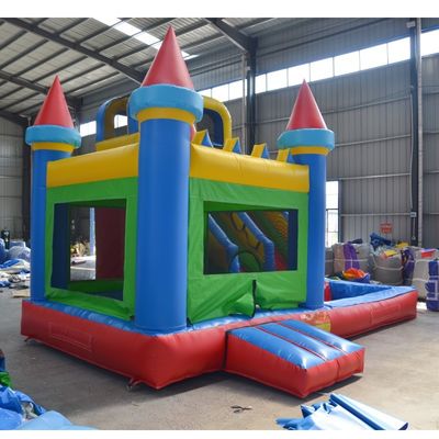 Slide de castelo inflável combo de PVC grande slide de casa de salto comercial