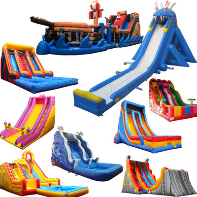 Protecção do ambiente Slide de água inflável e piscina Slide grande inflável úmido/seco