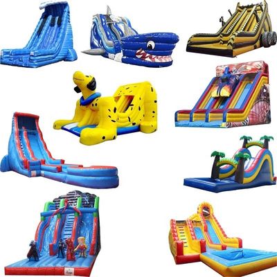 Deslizamento de água inflável com piscina