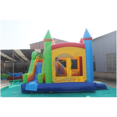 Unisex inflável porta-bandeiras combo castelo colorido casa de salto para festa ao ar livre