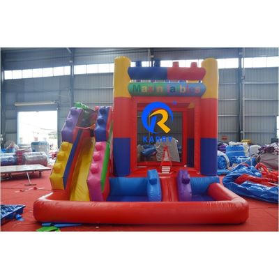 Casa de salto inflável com escorrega de 13 x 12 x 14,5 pés