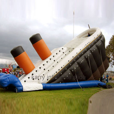 Área de Jogos ao Ar Livre Unisexo Deluxe Titanic Slide Inflável Grande Slide Inflável