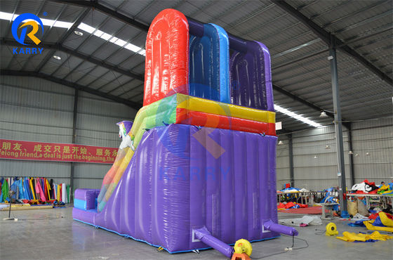 Grande casa de salto inflável com escorrega de verão Quente Twin Falls escorrega de água inflável