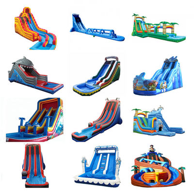 Capacidade máxima 100-500 kg Livramento acima do solo Piscina Slide de água com piscina e soprador