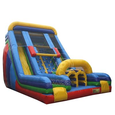 Jogos de competição de escalada de rocha para crianças Slide duplo Slide de água inflável para crianças