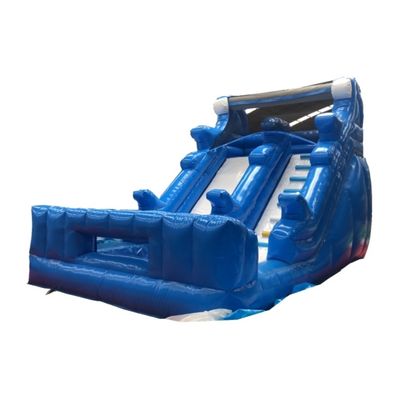 Slides úmidos infláveis comerciais com piscina e soprador de ar