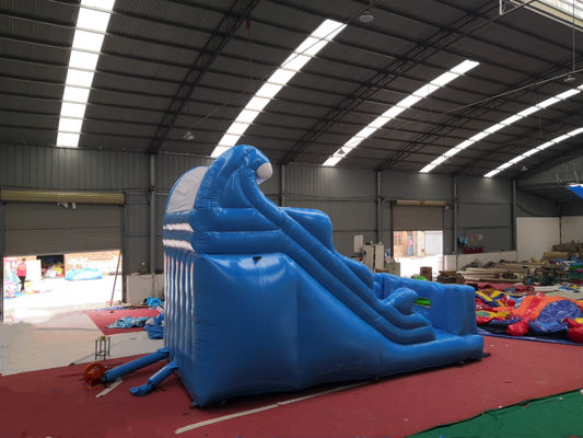 Slides úmidos infláveis comerciais com piscina e soprador de ar