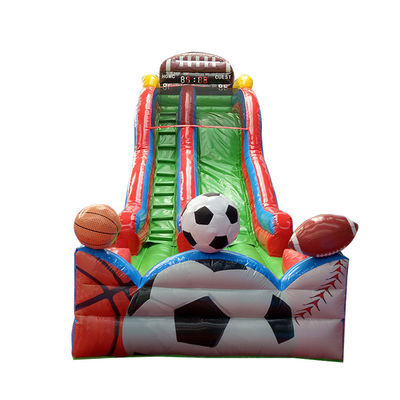 Jogos esportivos de basquete inflável comercial Slide de piscina aquática para crianças e adultos