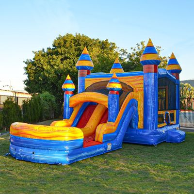 Commercial Grade Inflatable Jumpy Bounce com dois slides Blower Wet Dry Incluído Unisex