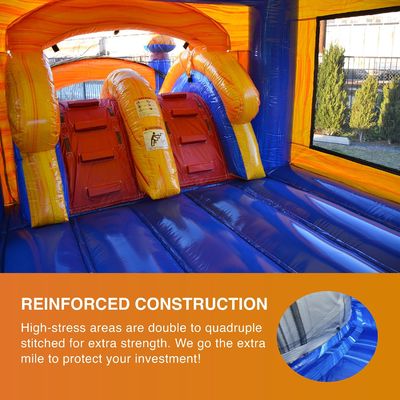 Commercial Grade Inflatable Jumpy Bounce com dois slides Blower Wet Dry Incluído Unisex