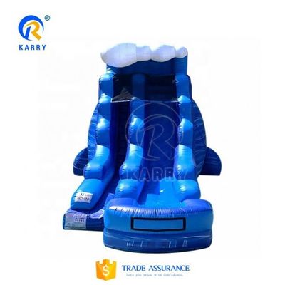 EN14960 Certificado Unisex Blue Slip And Slide Grande Slide de Água Inflável Comercial
