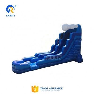 EN14960 Certificado Unisex Blue Slip And Slide Grande Slide de Água Inflável Comercial