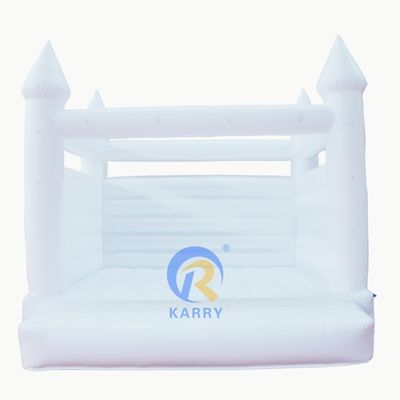 Características PORTABLE Branco inflável Casamento Castelo de salto para necessidades personalizadas