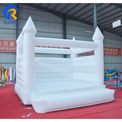 Características PORTABLE Branco inflável Casamento Castelo de salto para necessidades personalizadas