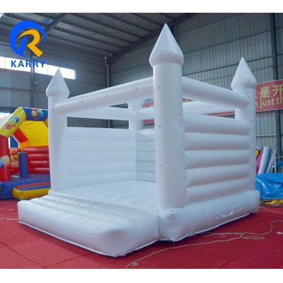 Características PORTABLE Branco inflável Casamento Castelo de salto para necessidades personalizadas