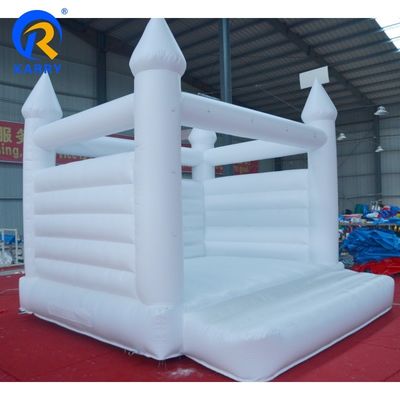 Características PORTABLE Branco inflável Casamento Castelo de salto para necessidades personalizadas