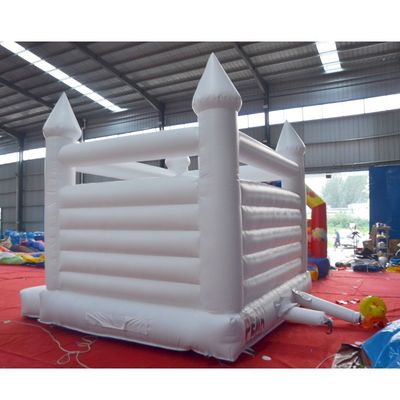 Características PORTABLE Branco inflável Casamento Castelo de salto para necessidades personalizadas
