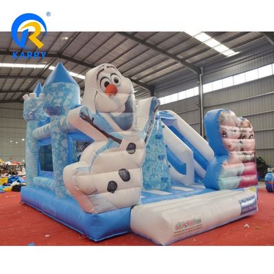 Unisex Kids Frozen Inflatable Bounce House com Slide Combo Repair Kits Incluído