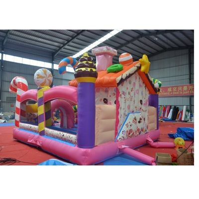 Entretenimento Bouncer inflável com Slide Kids Game Candy Girls Pink Theme Bouncy Jump Castle
