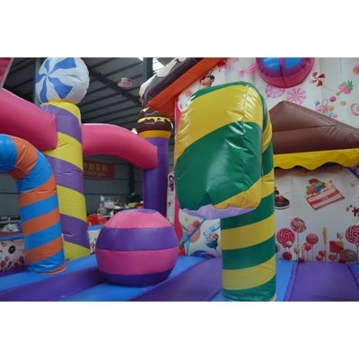 Entretenimento Bouncer inflável com Slide Kids Game Candy Girls Pink Theme Bouncy Jump Castle