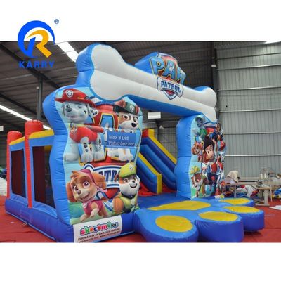 Bouncer inflável unisex com desenho de slide Cartoon Kids Inflatable Combo Bouncer