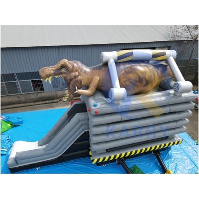 Unisex Crianças Parque de Jogos Inflável Castelo Salto Castelo Dinossauro com Slide