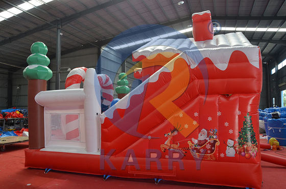 Árvore de Natal Combo Bouncy Slide Slide Inflável Castelo para lazer de playground ao ar livre