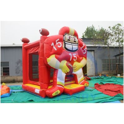 EN71/CE Salto de castelo inflável certificado para crianças Futebol Aluguer de festas de guarda-redes