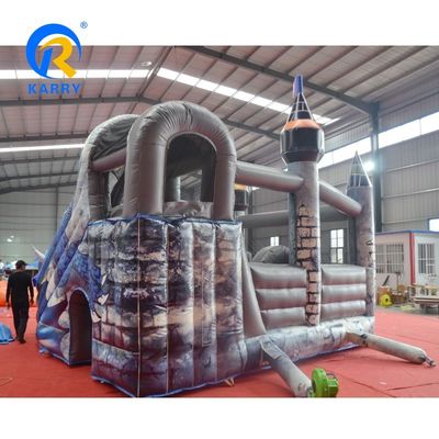 Unisex Custom Colorido PVC inflável Castelo Salto com Slide Design Dragão Big Tusk
