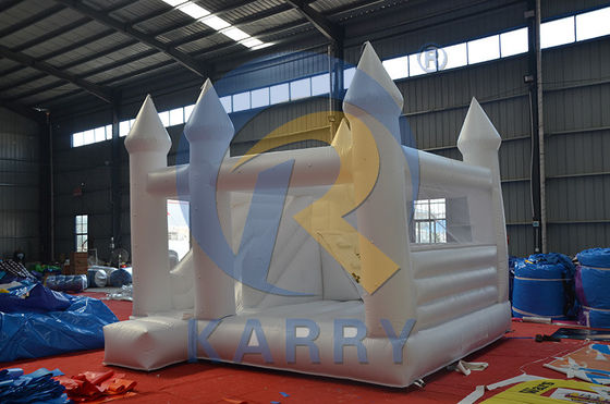 Campo de Jogos ao Ar Livre inflável Casa Branca de Salto com Slide e Castelo de Salto