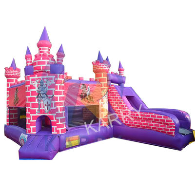 Casa de salto inflável Princess Knight Unisex com kit de deslizamento e reparação incluído