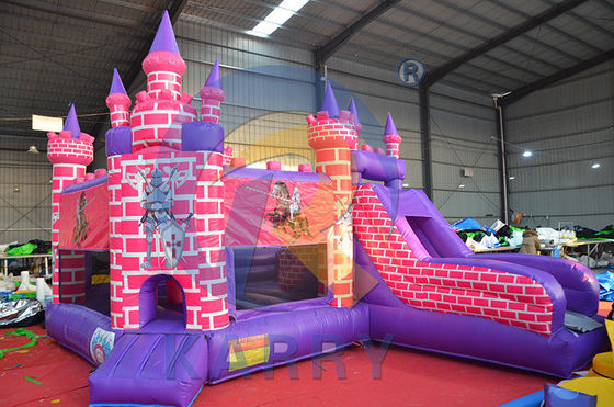 Casa de salto inflável Princess Knight Unisex com kit de deslizamento e reparação incluído