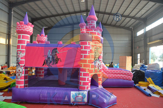 Casa de salto inflável Princess Knight Unisex com kit de deslizamento e reparação incluído