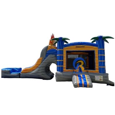 Amusement Custom Inflatable Bouncer Water Slide Castelo de salto com escorrega e piscina
