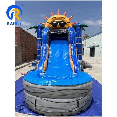 Amusement Custom Inflatable Bouncer Water Slide Castelo de salto com escorrega e piscina