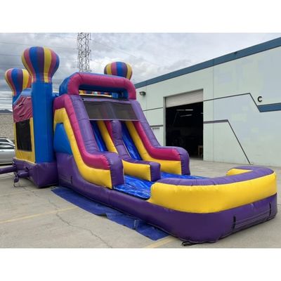 Logotipo personalizado aceito Amusement Modular Rainbow Moderno Slide de água Bounce House Combo