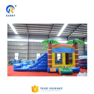 Casa de salto inflável unisex com deslizamento e piscina combinação O equipamento de festa final