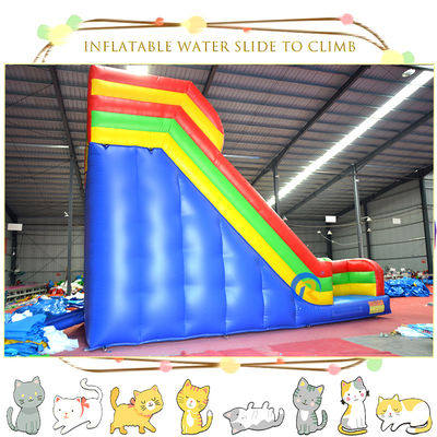 Acorde o peso real deslizamento de água inflável com piscina Combinado Obstáculo dupla pista