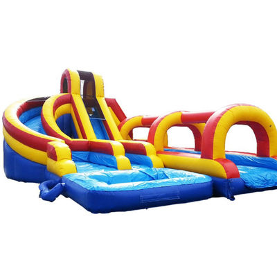 Capacidade máxima 100-500 kg Slide comercial com piscina Slide de água inflável Perfeito