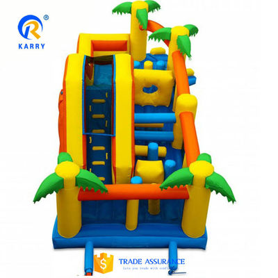 Capacidade máxima 100-500 kg Slide comercial com piscina Slide de água inflável Perfeito