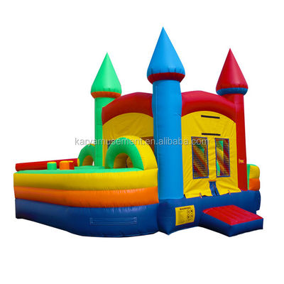 Casa de salto inflável personalizada com deslizamento e sopro de ar para equipamentos de aluguel de festas