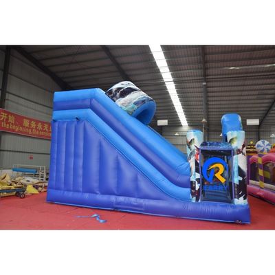 Slide comercial de duas pistas inflável com Blower Dragon Bouncer e Slide Combo